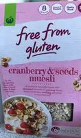 Mängden socker i Cranberry and seeds muesli
