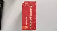 Mängden socker i Woolworths essentials unsalted butter