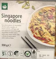 Mängden socker i Singapore noodles