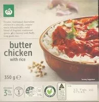 Mängden socker i butter chicken with rice