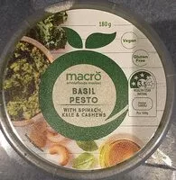 Mängden socker i Basil pesto with spinach kale cashews