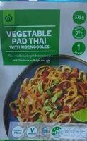 Mängden socker i vegetable pad Thai with rice noodles