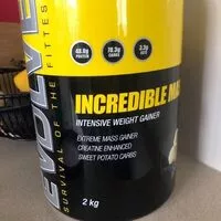 Mängden socker i Incredible mass weight gainer