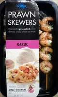 Mängden socker i Prawn Skewers - Garlic