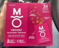 Mängden socker i Australian sultanas