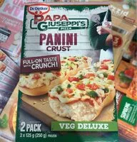 Mängden socker i Papa Giuseppi’s pizza panini crust