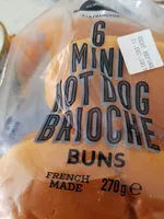 Mängden socker i 6 mini hot dog brioche buns