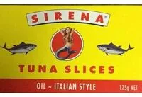 Mängden socker i Tuna Slices, Oil Italian Style