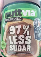 Mängden socker i Nuttvia hazelnut spread