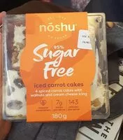 Mängden socker i Noshu Sugar Free Iced Carrot Cakes