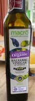 Mängden socker i Organic balsamic vinegar