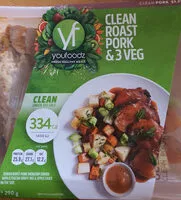 Mängden socker i Clean Roast Pork & 3 Veg
