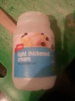 Mängden socker i Light thickened cream