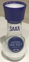 Mängden socker i SAXA natural sea salt
