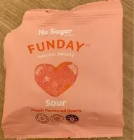 Mängden socker i Sour peach flavoured hearts