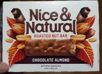 Mängden socker i Nice & Natural Chocolate Nut Bar Almond