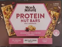 Mängden socker i Nice & Natural Protein Nut Bars
