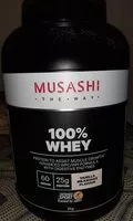 Mängden socker i Musashi 100% WHEY Protein Powder