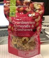 Mängden socker i Cranberries Almonds and Cashews