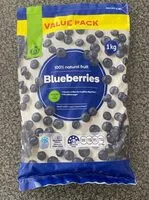 Mängden socker i Frozen Blueberries