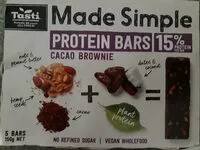 Mängden socker i Made simple protein bars cacao brownie