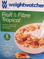 Mängden socker i Fruit & Fibre Tropical Muesli