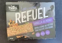 Mängden socker i Barre cereales Tasti Refuel Vanille amande