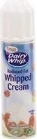 Mängden socker i Reduced fat whipped cream