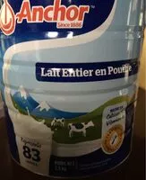 Mängden socker i Lait entier Anchor Poudre