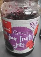 Mängden socker i Four fruit jam