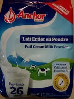 Mängden socker i Lait entier en poudre
