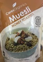 Mängden socker i Ceres Organics Muesli Honey Toasted