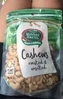 Mängden socker i Cashews - roasted and unsalted