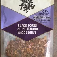 Mängden socker i Black Doris plum, almond and coconut granola