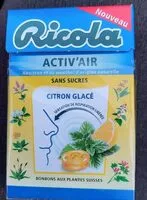 Mängden socker i Ricola activ'air citron glacé