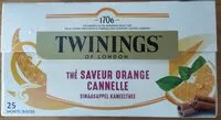 Mängden socker i Thé saveur orange cannelle - Sinaasappel Kaneelthee