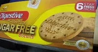 Mängden socker i Digestive sugar free biscuits