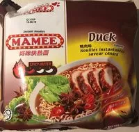 Mängden socker i Nouilles instantanées saveur canard
