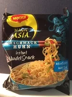 Mängden socker i Instant Nudel Snack - Huhn