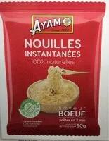 Mängden socker i Nouilles instantanées saveur boeuf