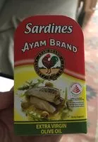 Mängden socker i Ayam brand, sardines in extra virgin olive oil