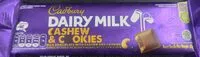 Mängden socker i Cadbury Dairy Milk Cashew and Cookies 62g