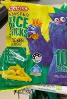 Mängden socker i Monster Rice Sticks