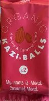 Mängden socker i Kazi-Balls Amandes Coco & Cœur Caramel Bio