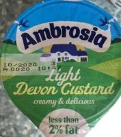 Mängden socker i Light devon custard