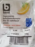 Mängden socker i Dos de cabillaud pané