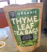 Mängden socker i Organic thyme leaf tea bags