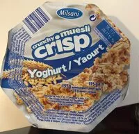 Mängden socker i Crunchy muesli crisp yaourt