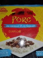 Mängden socker i Porc caramel et riz basmari
