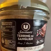 Mängden socker i Terrine de sanglier